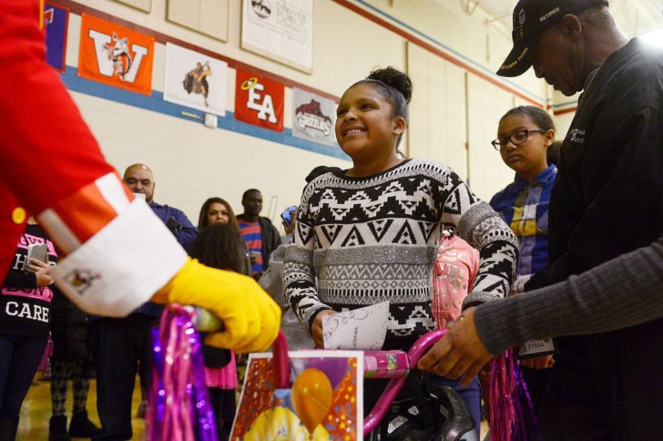 <p>Every year, 200 students in the Denver metro area are given bikes through McDonald's "Arches of Hope" bicycle giveaway. The students are nominated by teachers and community leaders for their academic excellence, good citizenship, financial need, chronic illness, or having a parent in the military. </p>