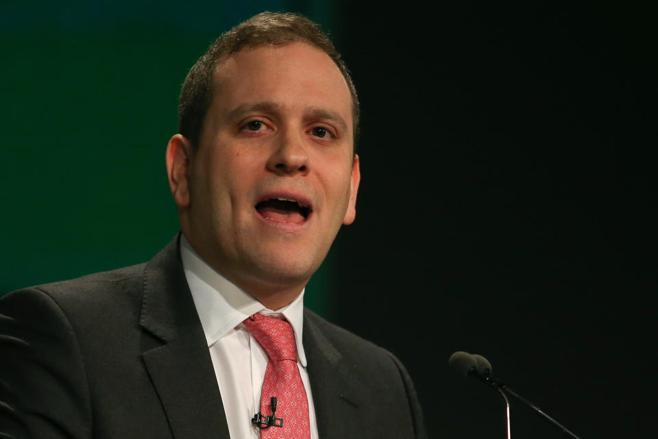 British Chambers of Commerce President Director General Adam Marshall speaks at the British Chambers of Commerce conference in London on February 28, 2017. / AFP / Daniel LEAL-OLIVAS        (Photo credit should read DANIEL LEAL-OLIVAS/AFP via Getty Images)