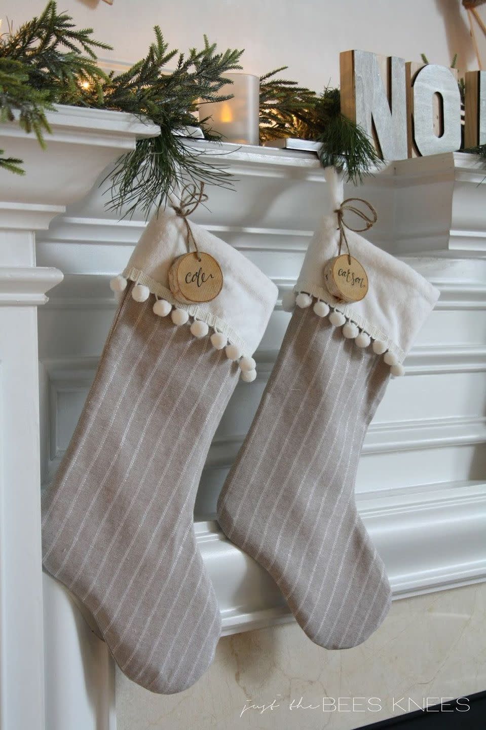 Pom-Pom Trimmed Stocking