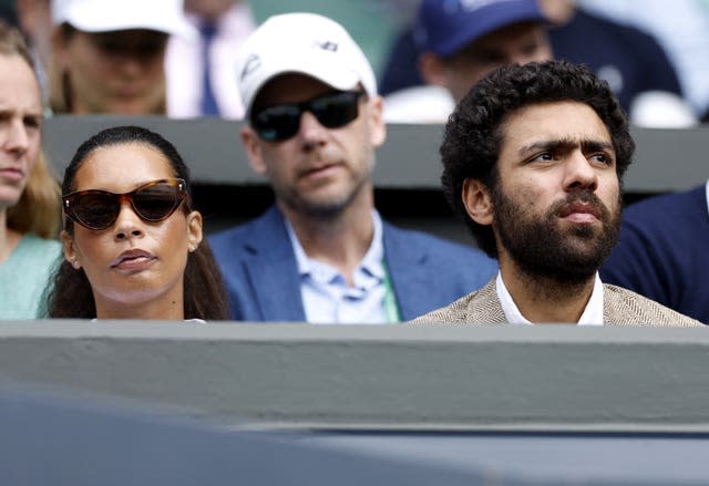 Lilian de Carvalho Monteiro and Noah Gabriel Becker during day three of the 2022 Wimbledon Championships
