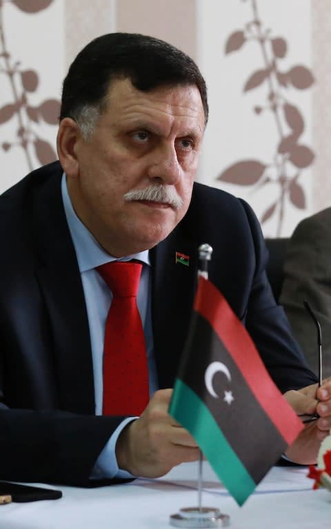 Libyan prime minister Fayez al-Sarraj - Credit: MAHMUD TURKIA/AFP