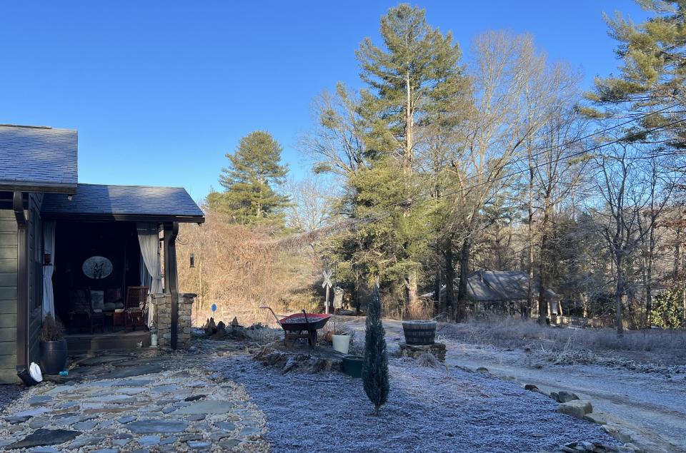 This is the view of the home of Roxy Goodwin on Jan. 26 after trees were chopped down during construction of the Ecusta Trail in Hendersonville.