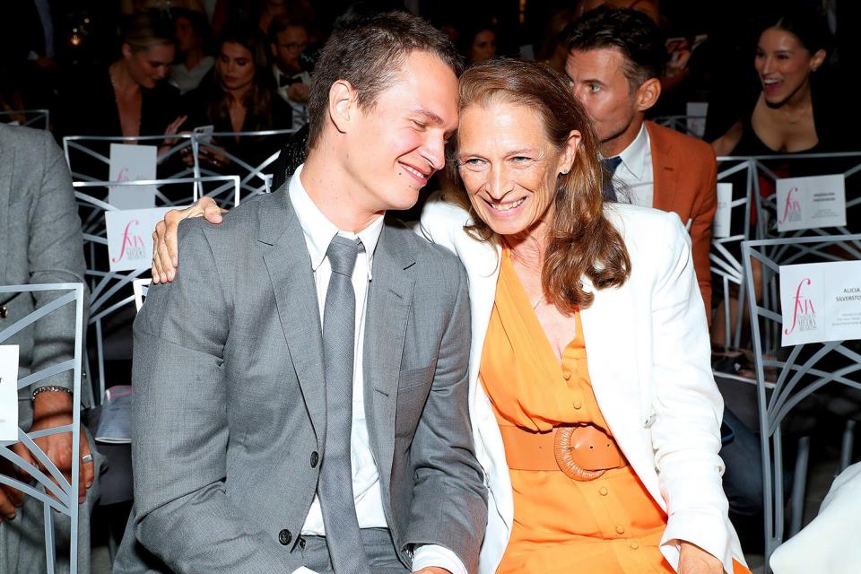 Ansel Elgort (L) and Grethe Barrett Holby