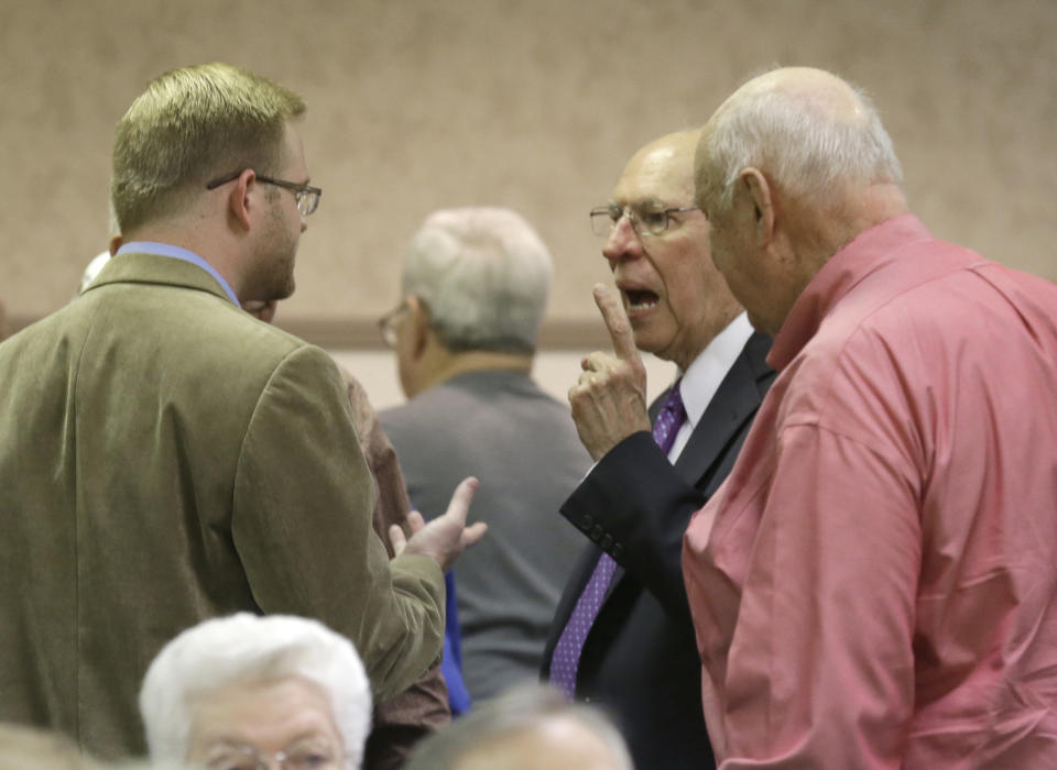 Rafael Cruz speaks during a tea party gathering Friday, Jan. 10, 2014, in Madisonville, Texas. The father of U.S. Senator Ted Cruz has turned some heads by calling for sending Barack Obama “back to Kenya” and dismissing the president as an “outright Marxist” out to “destroy all concept of God.” (AP Photo/Pat Sullivan)