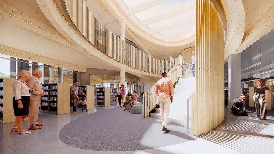 A first-floor commons area is part of the plans for the renovated Appleton Public Library.