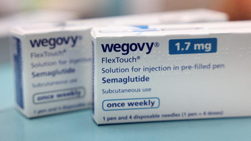 PHOTO: Boxes of Wegovy made by Novo Nordisk are seen at a pharmacy in London, Mar. 8, 2024.  (Hollie Adams/Reuters)