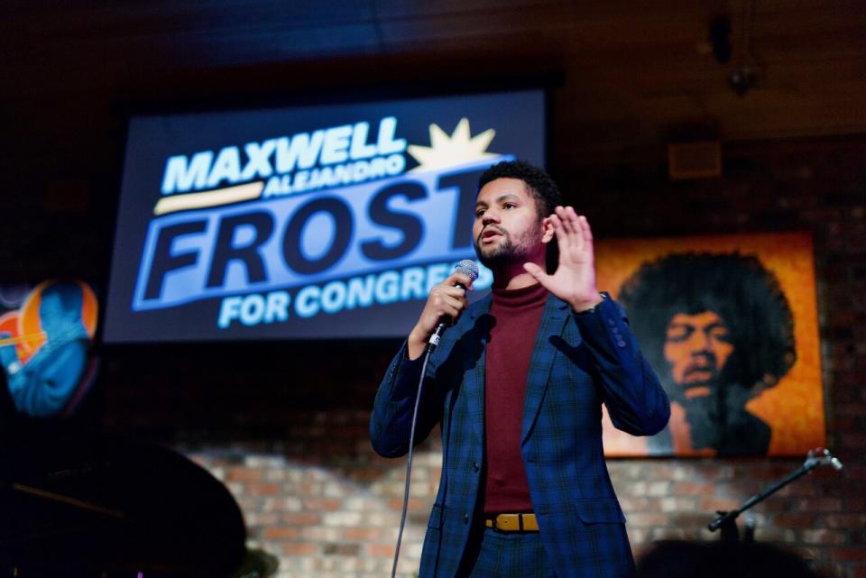 美國佛州民主黨籍的眾議院候選人佛羅斯特(Maxwell Frost)。 (圖:取自佛羅斯特臉書)