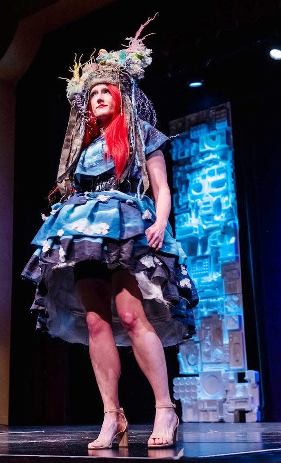One of the fashions exhibited at last year's Trashion show is seen here. Designers and models are encouraged to participate in the 2024 fashion show.