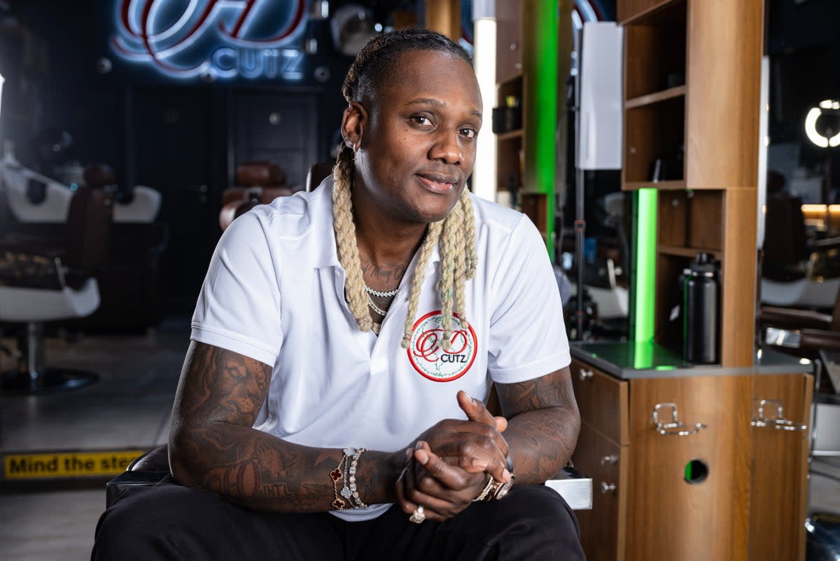 Sheldon Edwards has amassed an audience of over 1.2 million on instagram, and amongst his clients are not only Premier League and international footballers, but artists like Wizkid, Burna Boy, and Lil Baby (Daniel Hambury/Stella Pictures Ltd)