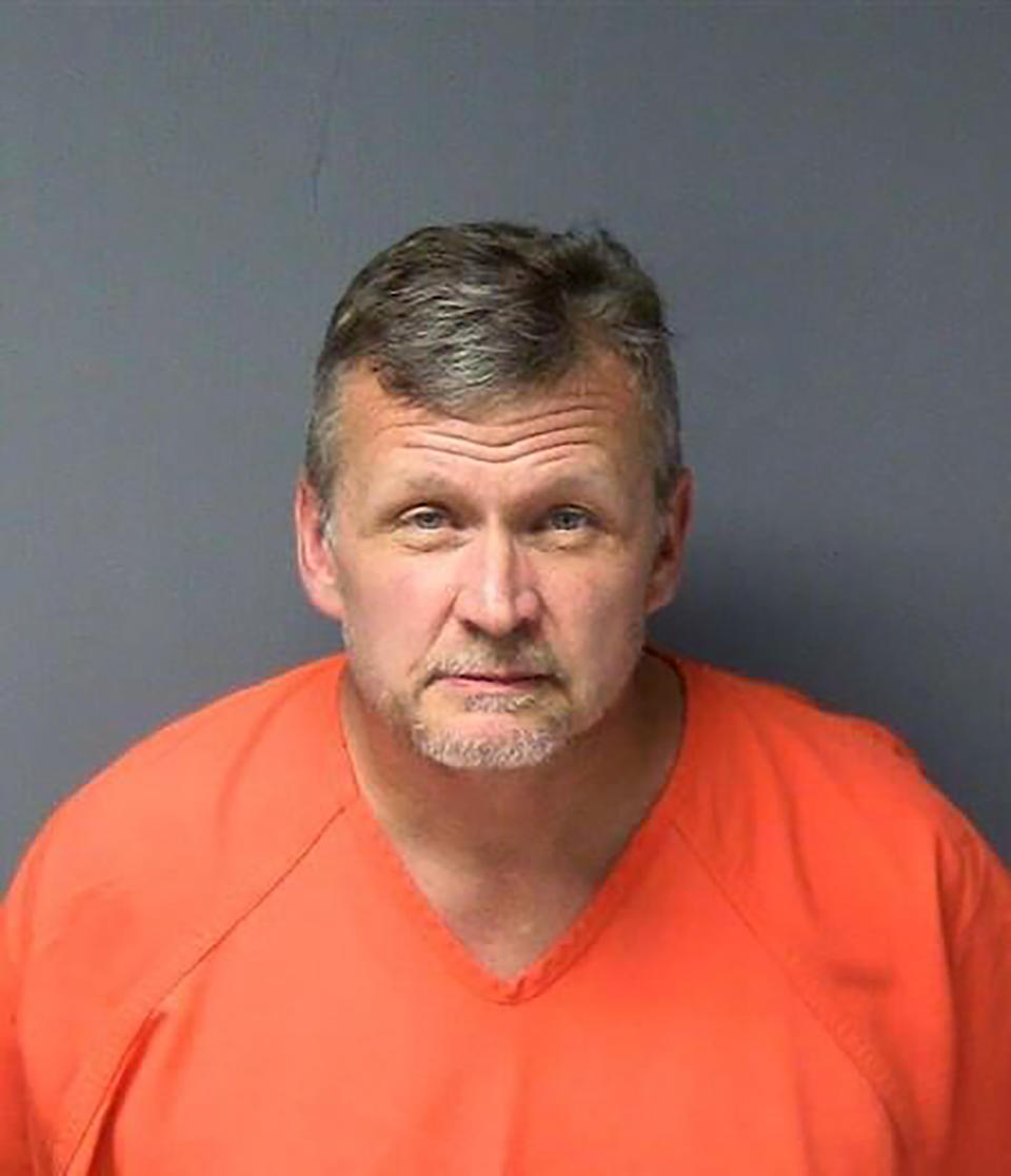 In this photo released by the Columbia County Sheriffs Department, Brian Higgins is shown. Higgins, a 51-year-old man charged in a plot to kidnap Democratic Michigan Gov. Gretchen Whitmer was released Monday, Oct. 19, 2020, from a Wisconsin jail after posting $10,000 cash bail. Authorities allege Higgins, of Wisconsin Dells, Wis., was part of a crew conducting surveillance for the kidnapping plot. Higgins was the eighth person charged in the plot. (Columbia County Sheriffs Department via AP)