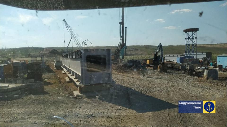 Alleged construction of a new railway built by Russia in occupied Ukraine (Petro Andriushchenko/Telegram)
