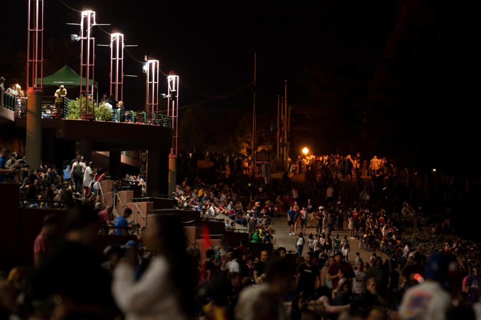 Thousands attend Fireworks on the Ohio at Evansville's Dress Plaza Sunday night, July 4, 2021.