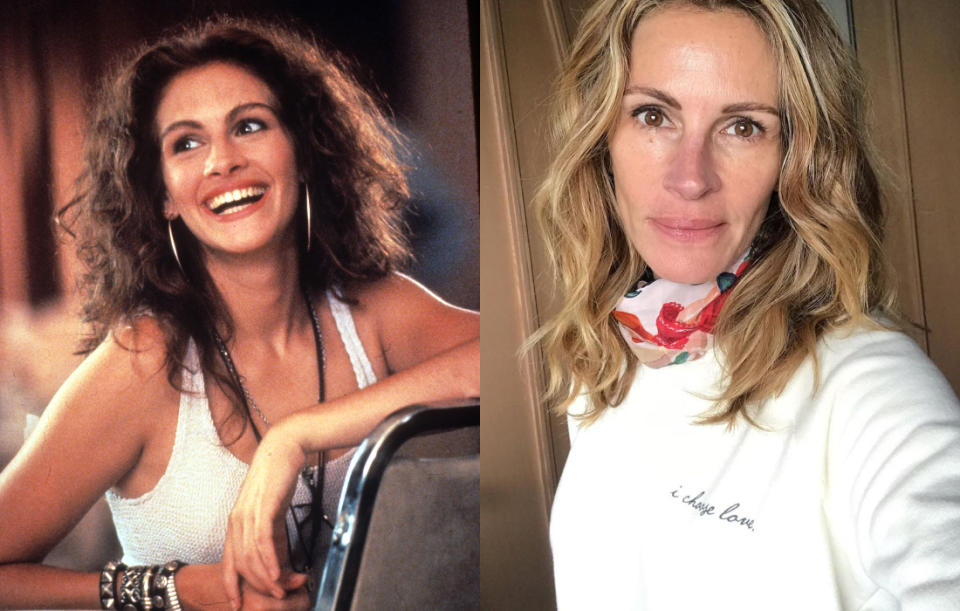 Han pasado 30 años desde el estreno de 'Pretty Woman' (1990) en Estados Unidos, la cinta que lanzó la carrera de Julia Roberts e incluso le valió una nominación al premio Oscar. Desde que dio vida a Vivian, la 'novia de América' se ha labrado una trayectoria de excepción con títulos como 'Erin Brockovich' (2000), 'La boda de mi mejor amigo' (1997) o 'Notting Hill' (1999). Uno de sus últimos trabajos destacados es la serie 'Homecoming' (2018-) para Amazon Prime Video. (Foto: Buena Vista / Getty Images / Instagram / <a href="https://www.instagram.com/p/B-AXbu5nkGQ/" rel="nofollow noopener" target="_blank" data-ylk="slk:@juliaroberts;elm:context_link;itc:0;sec:content-canvas" class="link ">@juliaroberts</a>)