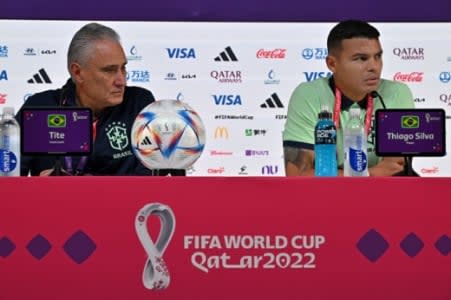 Tite e Thiago Silva - Coletiva Copa do Mundo Qatar