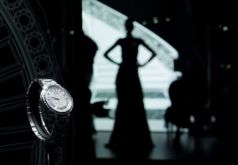 FILE PHOTO: A model is displayed on the Piaget booth at the SIHH exhibition at the Palexpo in Geneva