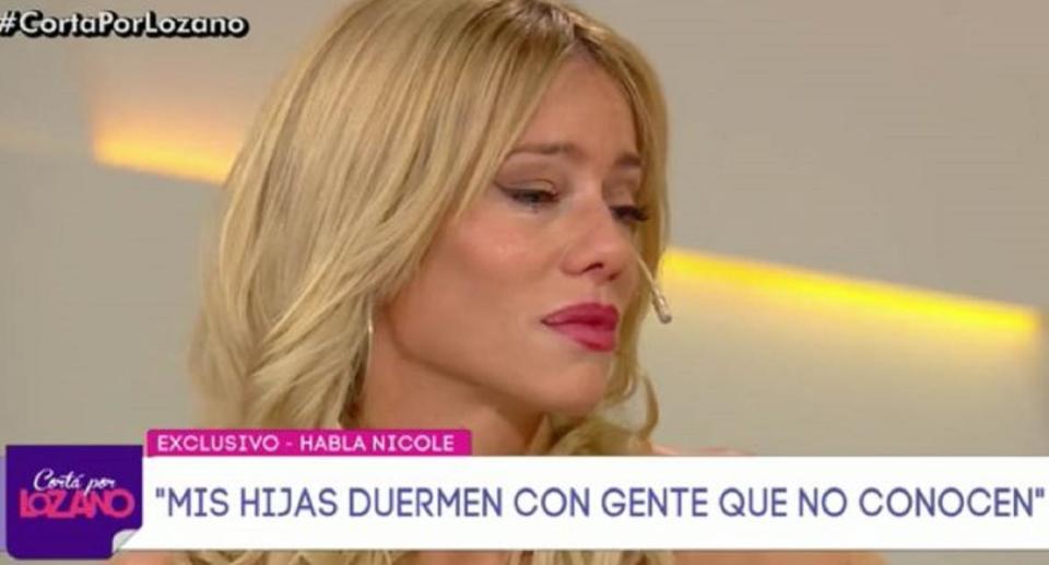 Nicole Neumann rompió en llanto al hablar de su crisis con Fabián Cubero. Foto: Captura Telefé