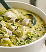 Leeky, Creamy Chicken-and-Dumpling Stoup