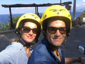 <p>Brady shared a throwback pic of the couple enjoying a sunny, scenic Italian vacation.</p>