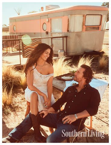 <p>Miller Mobley/Southern Living</p> Matthew and Camila McConaughey.