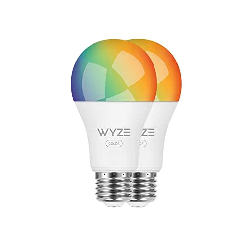 Wyze Labs WLPA19C2PK Smart Wyze Bulb, 2-Pack, Color