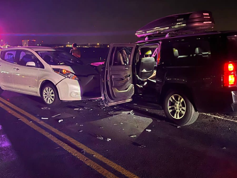 A head-on crash on Dam Road in Cherry Creek State Park.