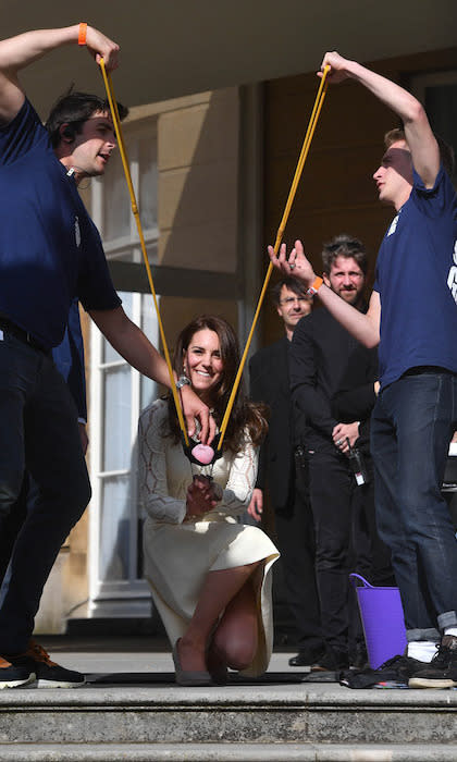 All the pictures from Prince William, Kate and Prince Harry's Buckingham Palace tea party