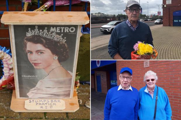 Rangers fans pay tribute to the Queen at Ibrox