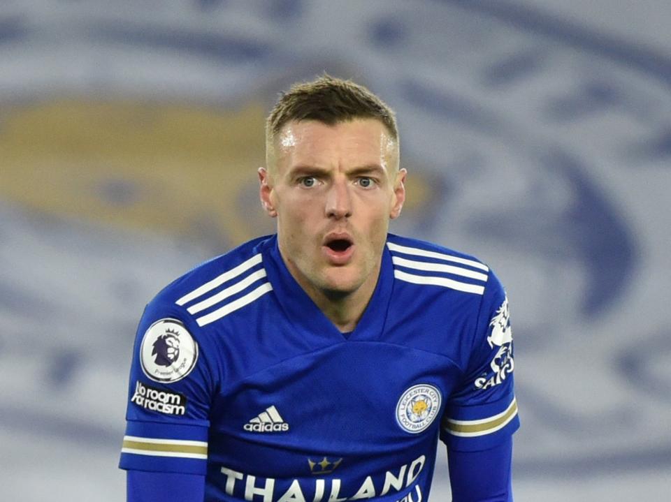 Jamie Vardy will miss Leicester’s upcoming run of fixtures (Reuters)