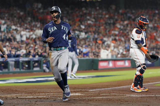 Alvarez HR in 2020 debut, Astros score 9 in 1st, beat M's - The San Diego  Union-Tribune