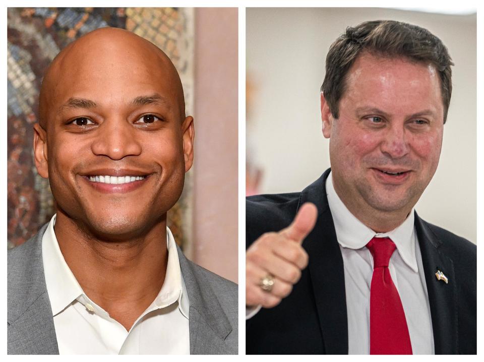 Wes Moore, Dan Cox / Credit: Dia Dipasupil/Getty Images, Nathan Howard/Getty Images