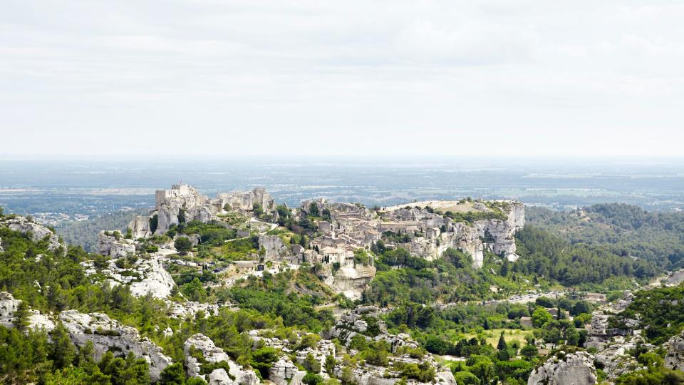 Les Baux-de-Provence seen from a distance, France