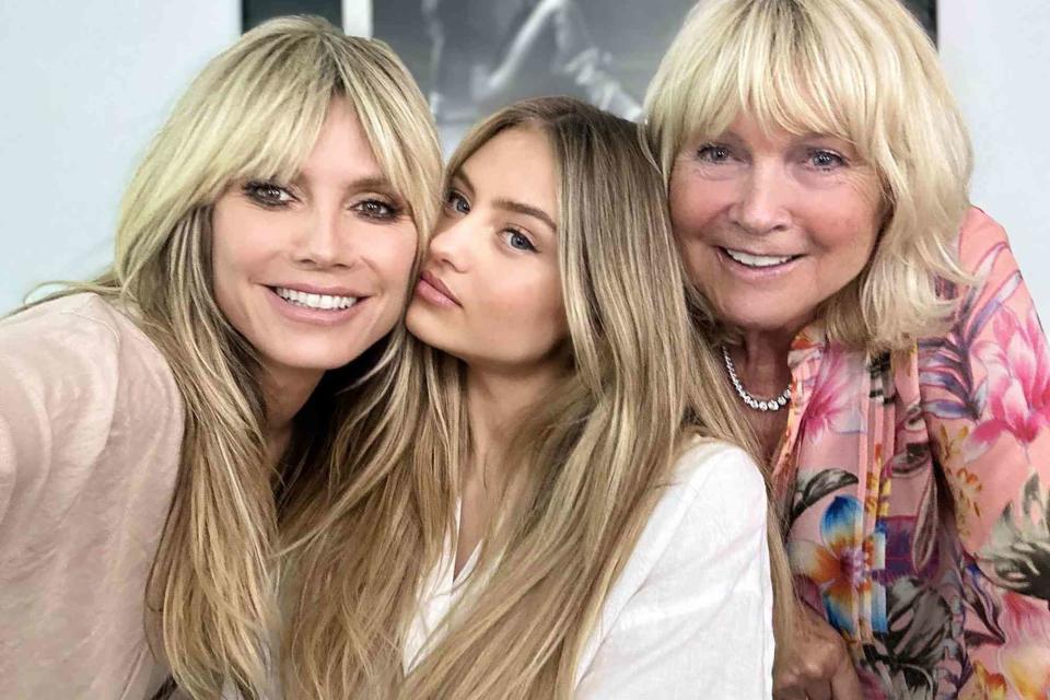 <p>Heidi Klum/Instagram</p> Heidi Klum, Leni Olumi, and Erna Klum