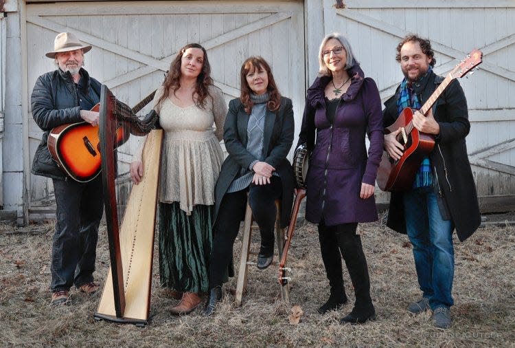 In this provided photo, from left to right, Michael Veitch, Elizabeth Clark, music director Julie Last, Kelleigh McKenzie and Jude Roberts