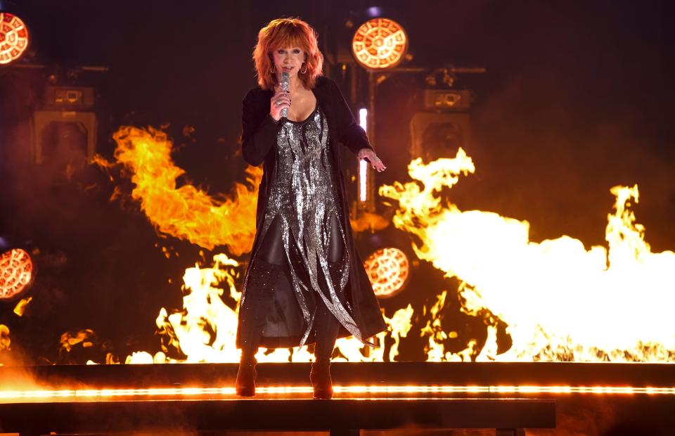 Reba McEntire closes the show with "I Can't" at the 59th ACM Awards at the Ford Center at the Star in Frisco, Texas, Thursday, May 16, 2024.