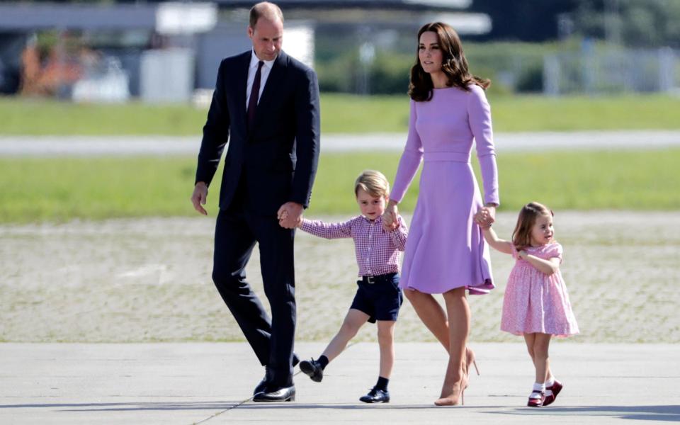 Kate wore this dress style for the first time in October 2017 - EPA