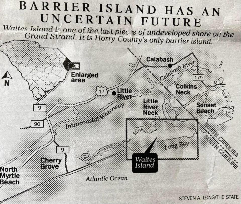 Waties Island, sometimes known as Waites Island, is an unspoiled land formation on the northern coast of South Carolina. It is the only barrier island in Horry County. The island is near North Myrtle Beach.