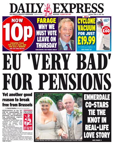 Daily Express - Vota por salir de la UE