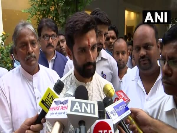 LJP leader Chirag Paswan in Delhi (Photo/ANI)