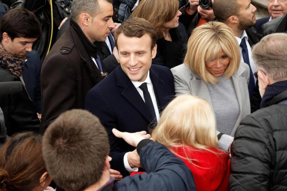 Emmanuel Macron placed first in the first round of the French presidential election (Getty Images)