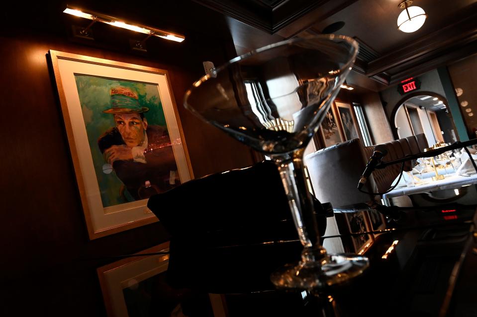 The Sinatra Bar & Lounge, offers a Manhattan meets Palm Springs ambiance to Nashville’s historic Printers Alley located in the historic Southern Turf building Tuesday, April 11, 2023, in Nashville, Tenn. 