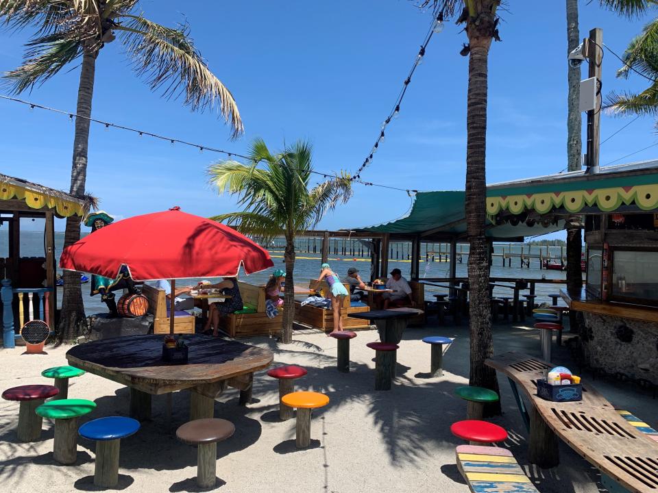 The Sandbar at Capt. Hiram's Resort in Sebastian sprawls along the banks of the Indian River.