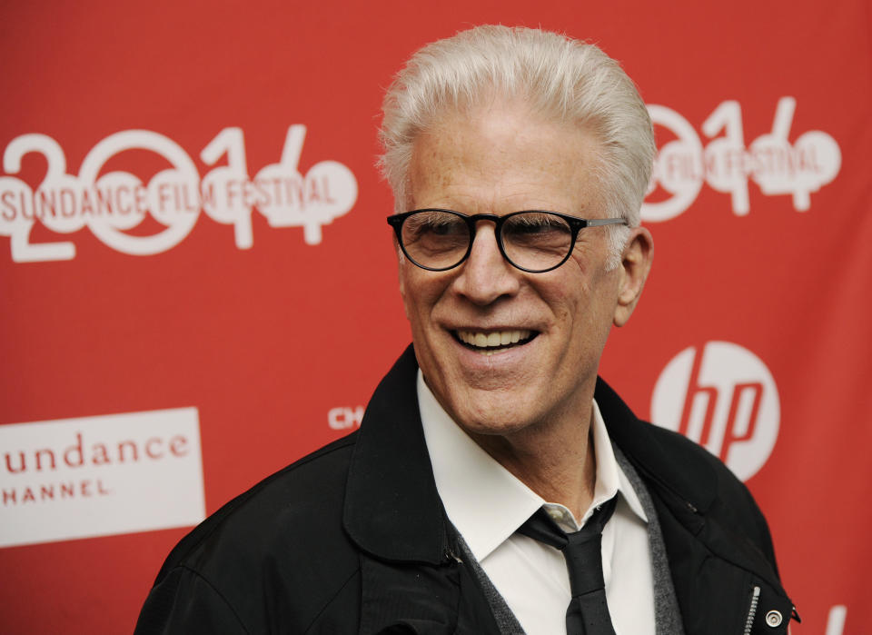 Ted Danson, a cast member in "The One I Love," arrives at the premiere of the film at the 2014 Sundance Film Festival, Tuesday, Jan. 21, 2014, in Park City, Utah. (Photo by Chris Pizzello/Invision/AP)