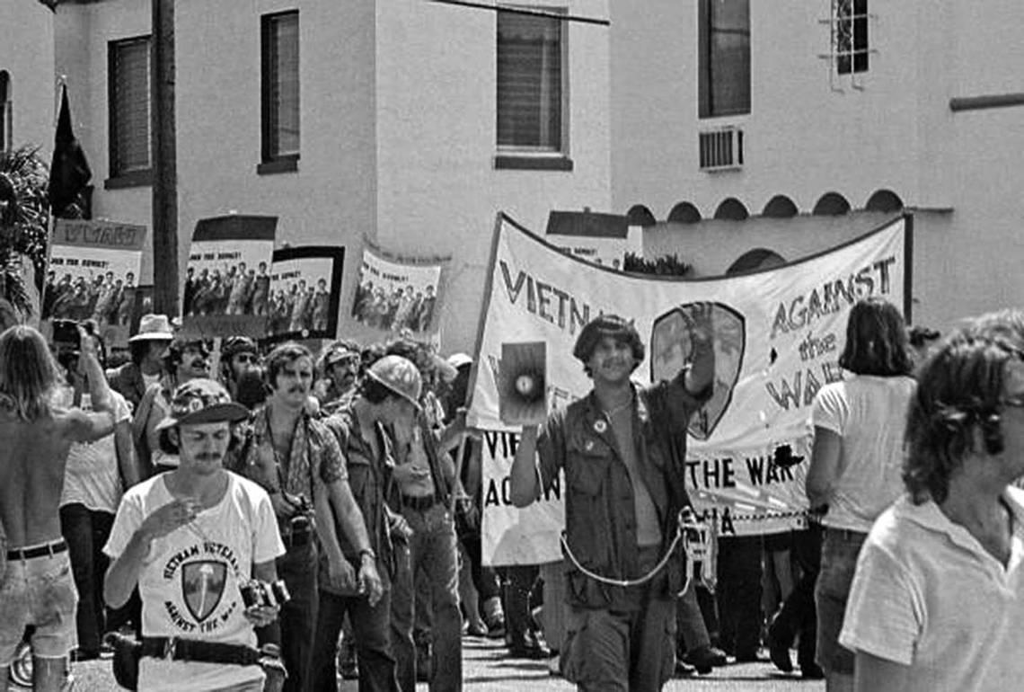 Vietnam war protestors during 1972 Republican National Convention in Miami Beach.