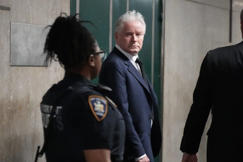 Musician Don Henley leaves Supreme Court during lunch break, Monday, Feb. 26, 2024, in New York. (AP Photo/Mary Altaffer)