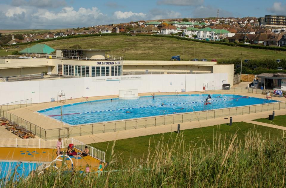 The recently restored Saltdean Lido building (Getty Images)