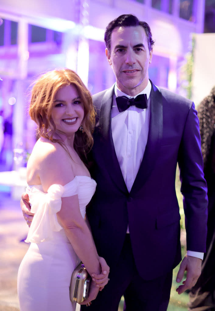 Isla Fisher and Sacha Baron Cohen