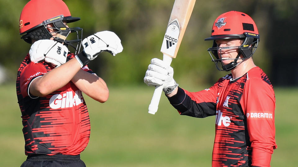 Leo Carter, pictured here celebrating his half-century.