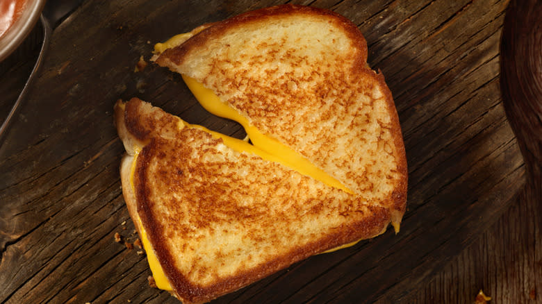 Top down grilled cheese