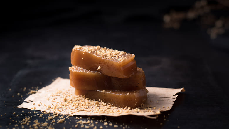 quince paste on parchment