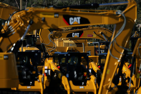 FILE PHOTO - Caterpillar Inc. equipment is on display for sale at a retail site in San Diego, California, U.S., March 3, 2017. REUTERS/Mike Blake/File Photo